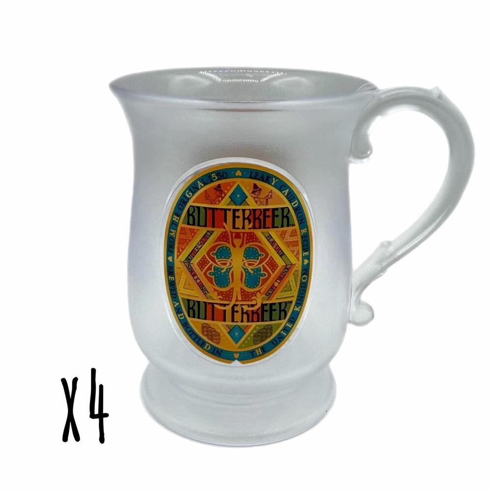 Set of 4 Harry Potter NYC Store Butterbeer Plastic Souvenir Mugs